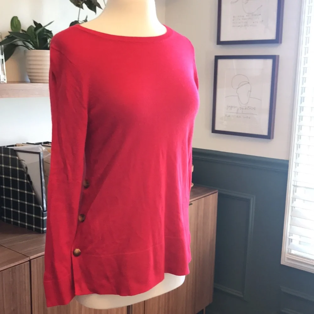 Loft Red Sweater - Picture 2 of 7